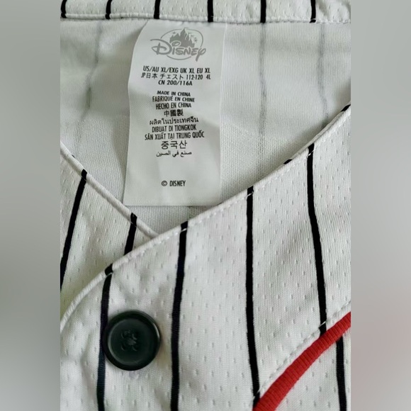 XL 2025 Disney Parks Mickey Mouse Stripe Baseball Jersey #28 Men’s Unisex Adult - Picture 4 of 4